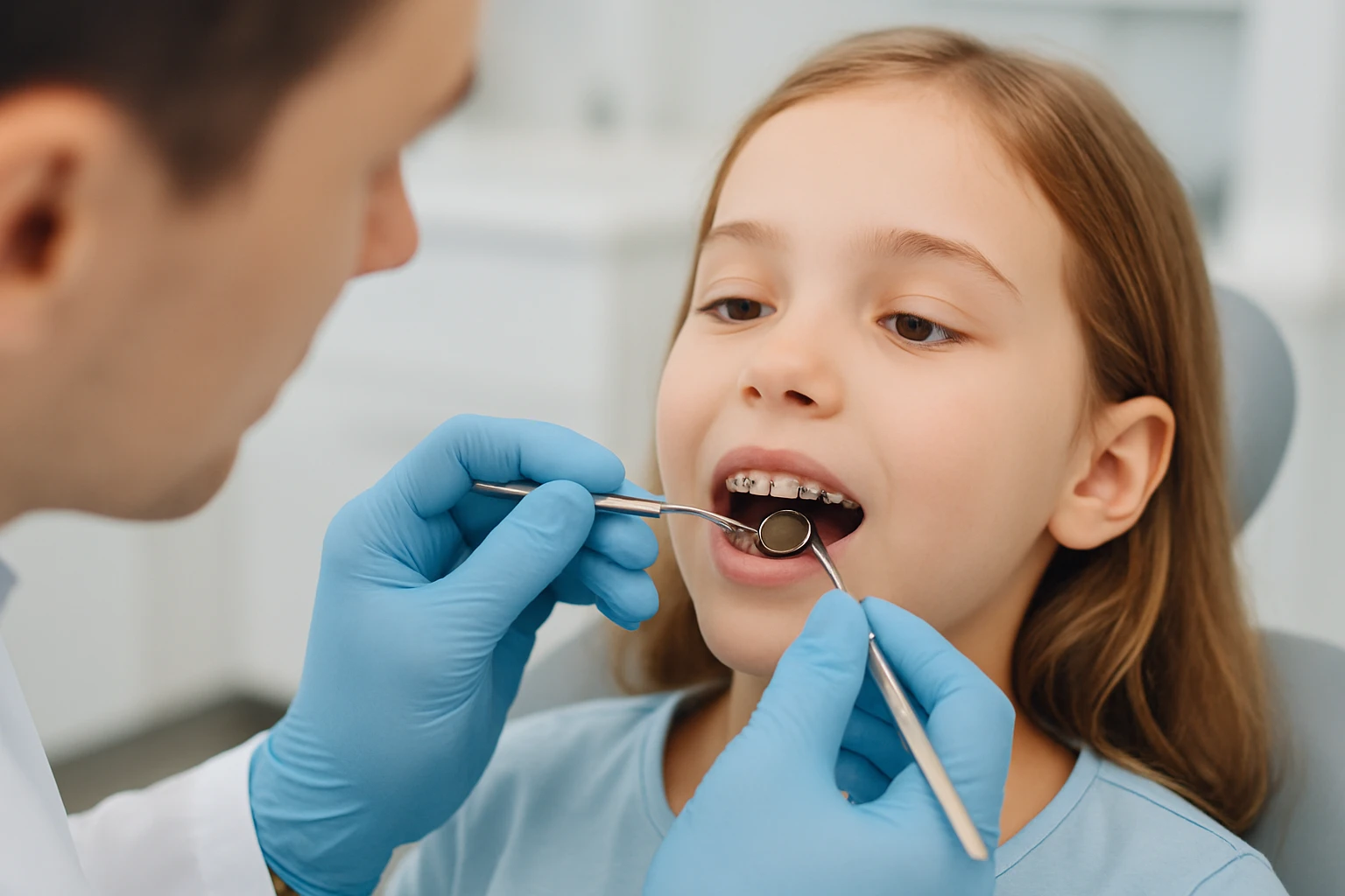 orthodontist-checking-child-bite